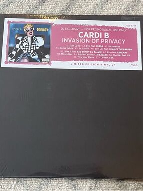Cardi B - Invasion Of Privacy DJX-3304 exclusive Ltd 500 vinyl record bad bunny